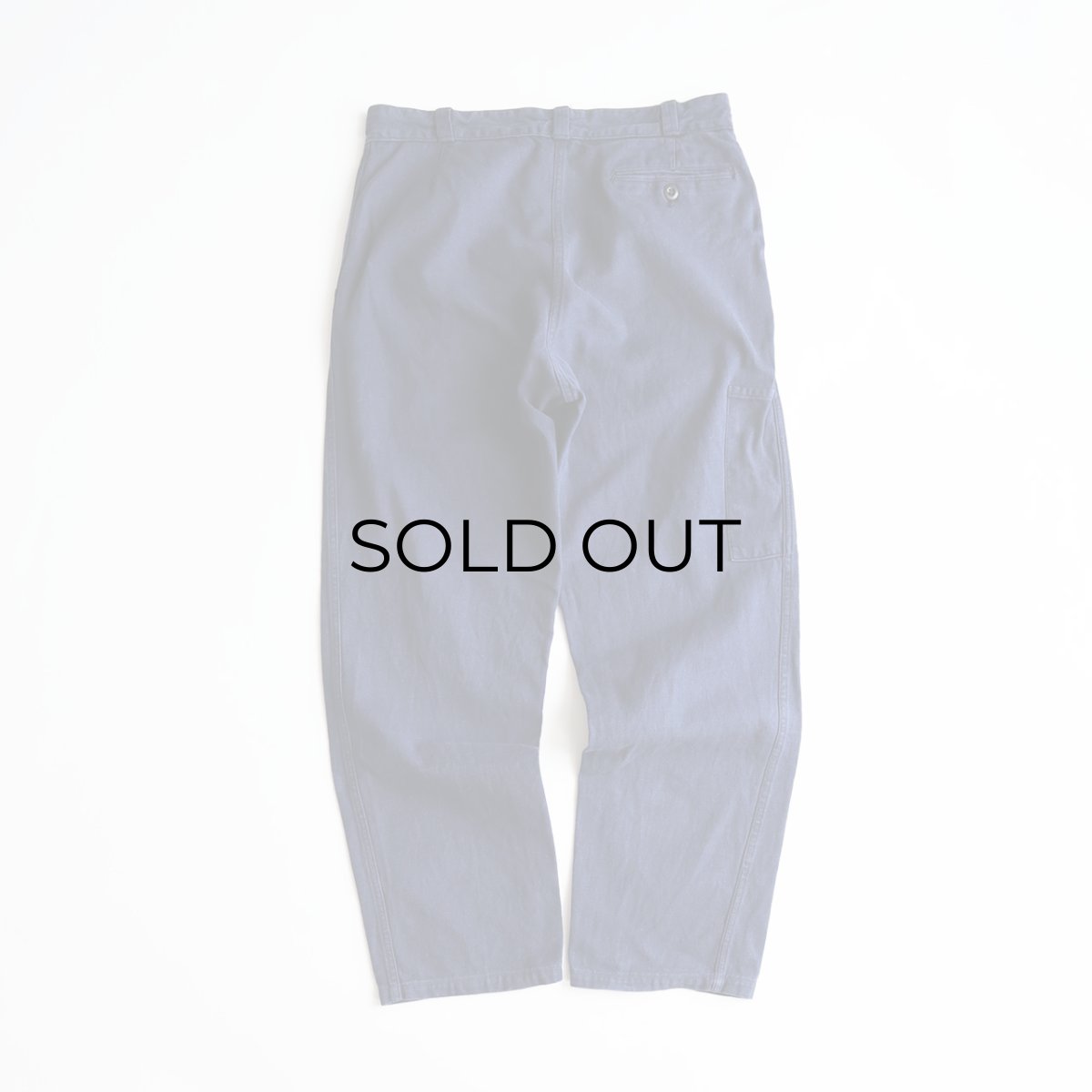画像4: 60's Canals COTTON DRILL FRENCH WORK PANTS　【W32 x L28.5 程度】 (4)