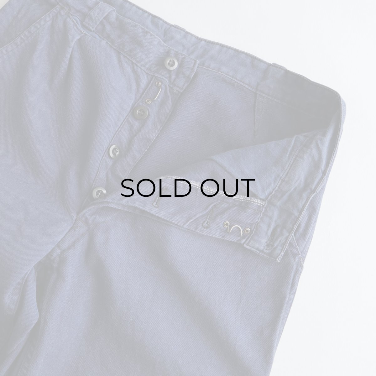 画像5: 60's Canals COTTON DRILL FRENCH WORK PANTS　【W32 x L28.5 程度】 (5)