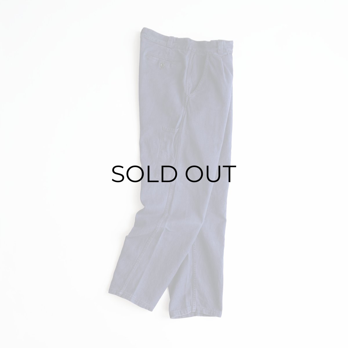画像3: 60's Canals COTTON DRILL FRENCH WORK PANTS　【W32 x L28.5 程度】 (3)
