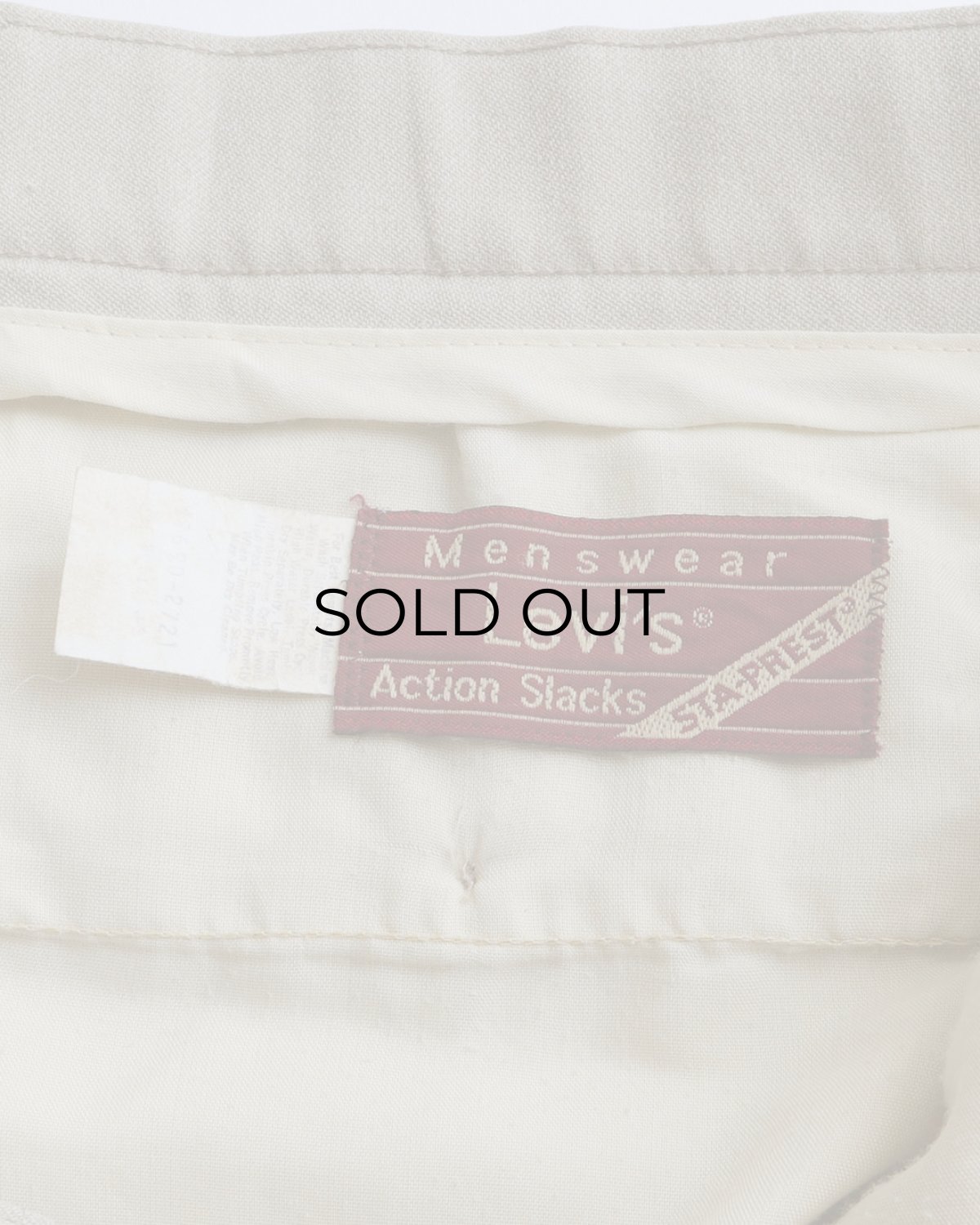 画像7: 80's LEVI'S "ACTION SLACKS" POLYESTER SLACKS "MADE IN USA" 【SIZE : W34 x L32 程度】 (7)