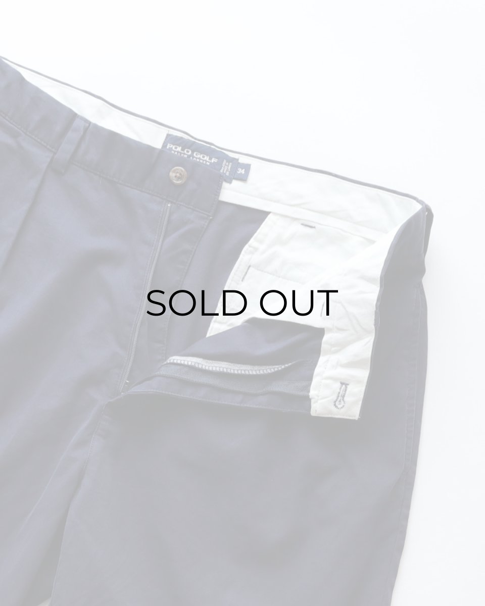 画像4: RALPH LAUREN "POLO GOLF" COTTON TWILL TUCK SHORTS 【W34 程度】 (4)