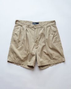画像1: Polo by Ralph Lauren COTTON TWILL TUCK SHORTS 【W34 程度】 (1)