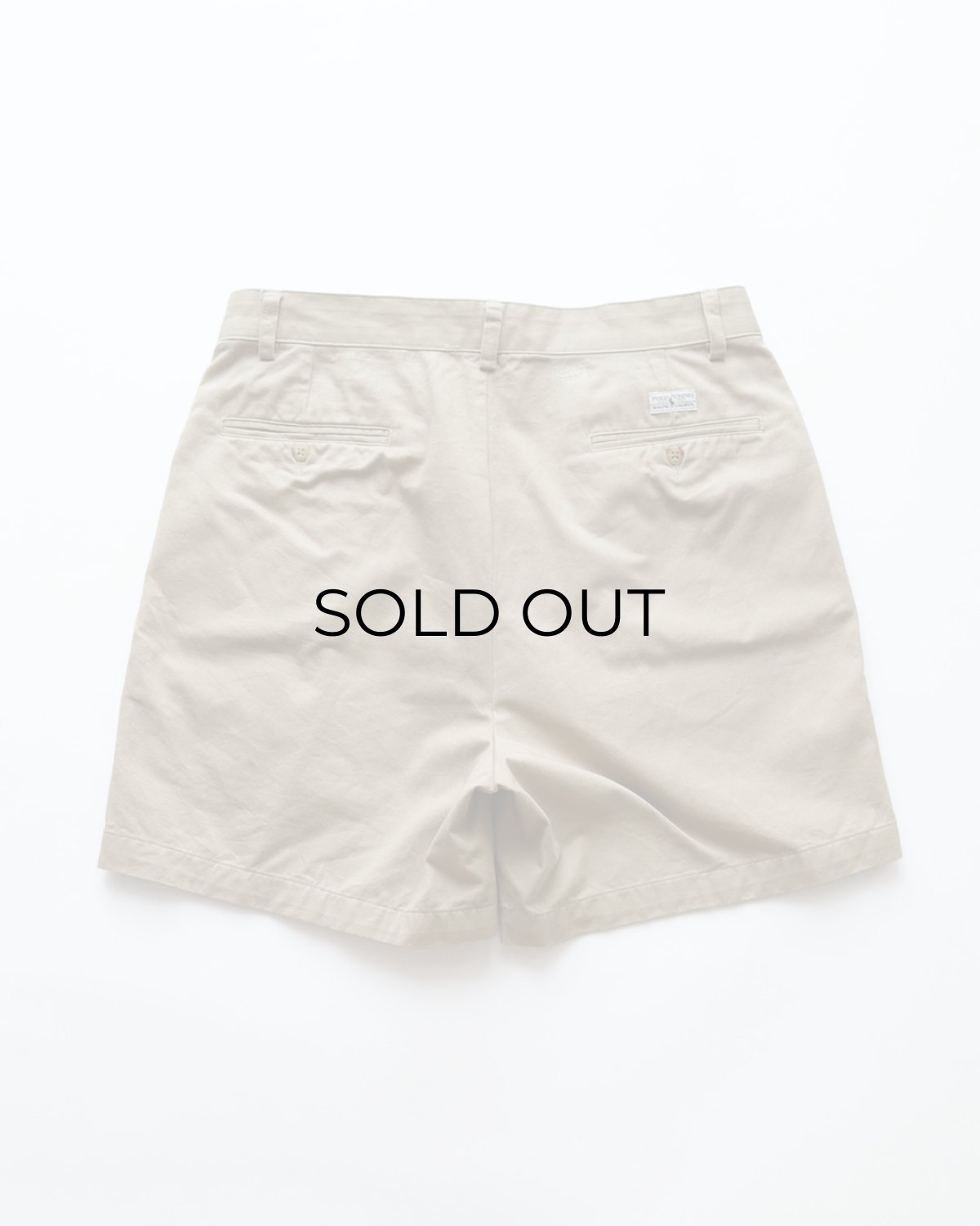 画像3: 〜00's Polo by Ralph Lauren "POLO CHINO" COTTON TWILL TUCK SHORTS 【W34 程度】 (3)