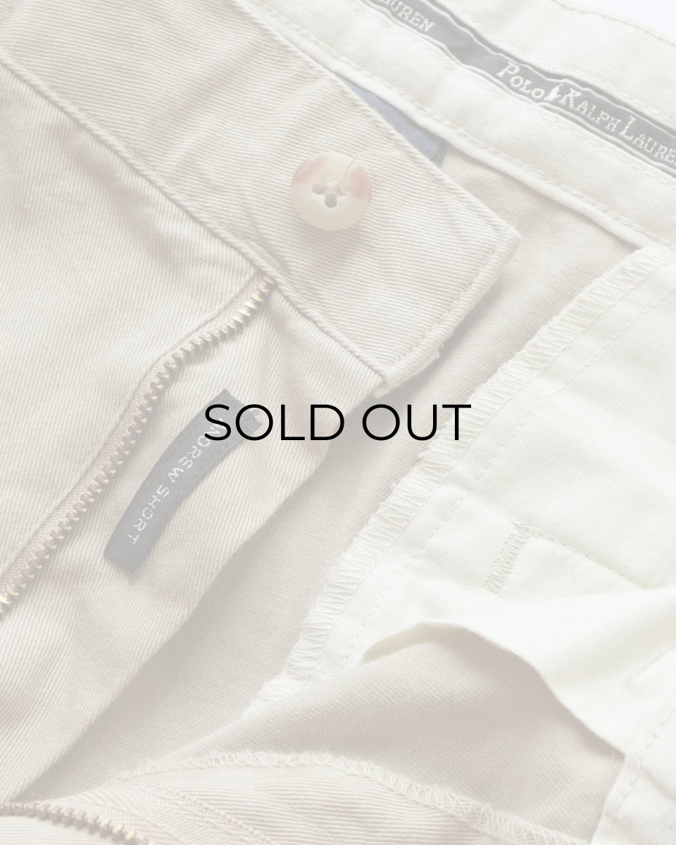 画像7: 〜00's Polo by Ralph Lauren "POLO CHINO" COTTON TWILL TUCK SHORTS 【W34 程度】 (7)