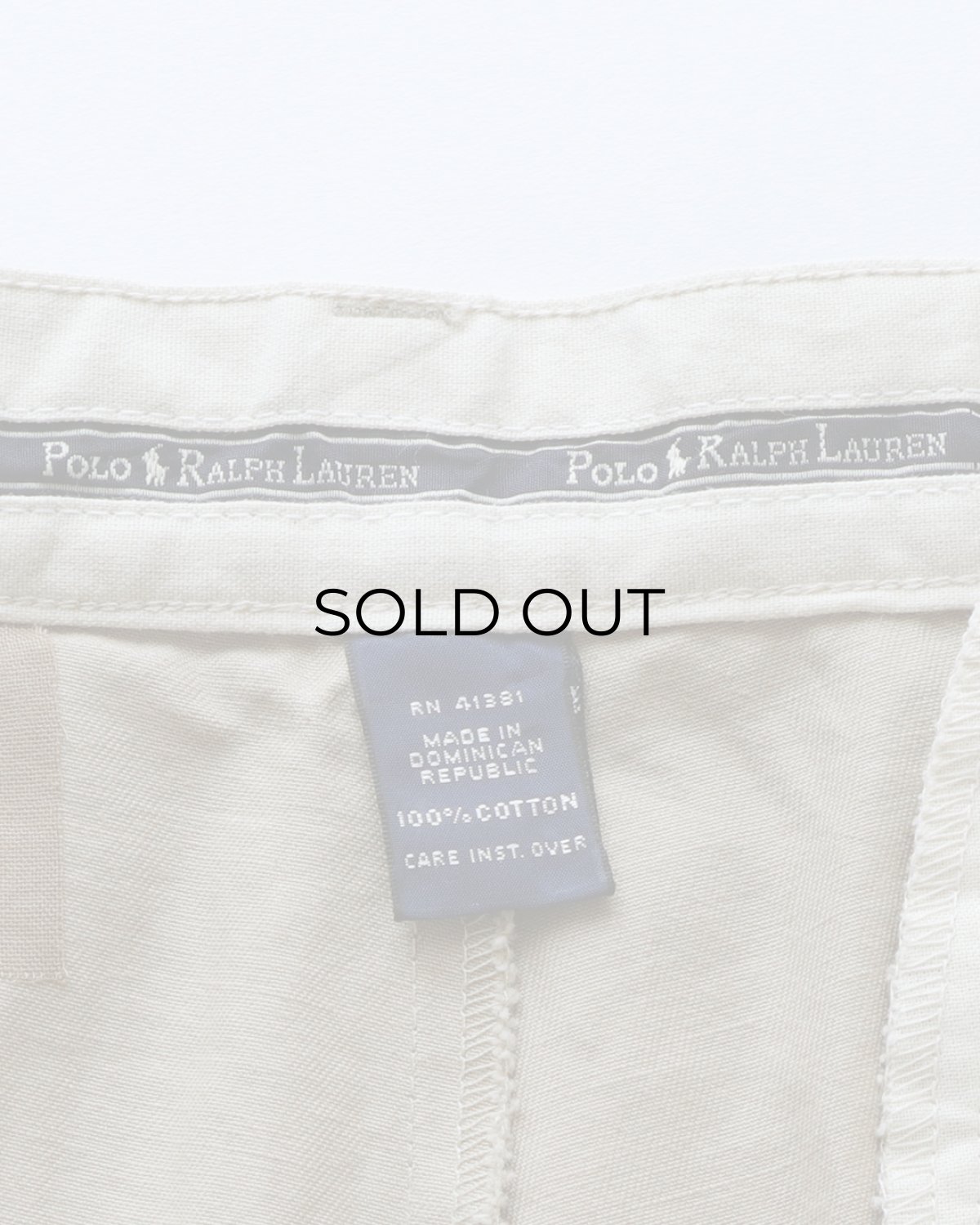 画像8: 〜00's Polo by Ralph Lauren "POLO CHINO" COTTON TWILL TUCK SHORTS 【W34 程度】 (8)