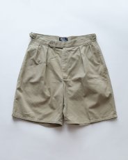 画像1: 〜90's Polo by Ralph Lauren COTTON TWILL SIDE ADJUSTER TUCK SHORTS "MADE IN USA" 【〜W32 程度】 (1)