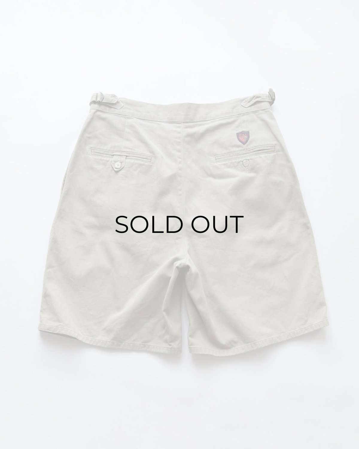 画像3: 〜90's Polo by Ralph Lauren COTTON TWILL SIDE ADJUSTER TUCK SHORTS "MADE IN USA" 【〜W32 程度】 (3)