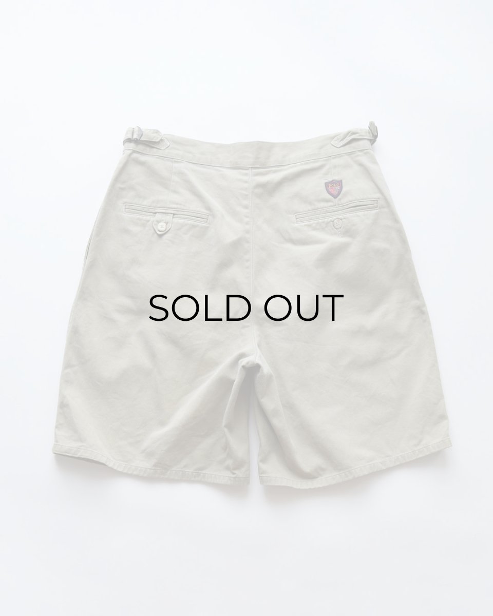 画像3: 〜90's Polo by Ralph Lauren COTTON TWILL SIDE ADJUSTER TUCK SHORTS "MADE IN USA" 【〜W32 程度】 (3)