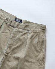 画像4: 〜90's Polo by Ralph Lauren COTTON TWILL SIDE ADJUSTER TUCK SHORTS "MADE IN USA" 【〜W32 程度】 (4)