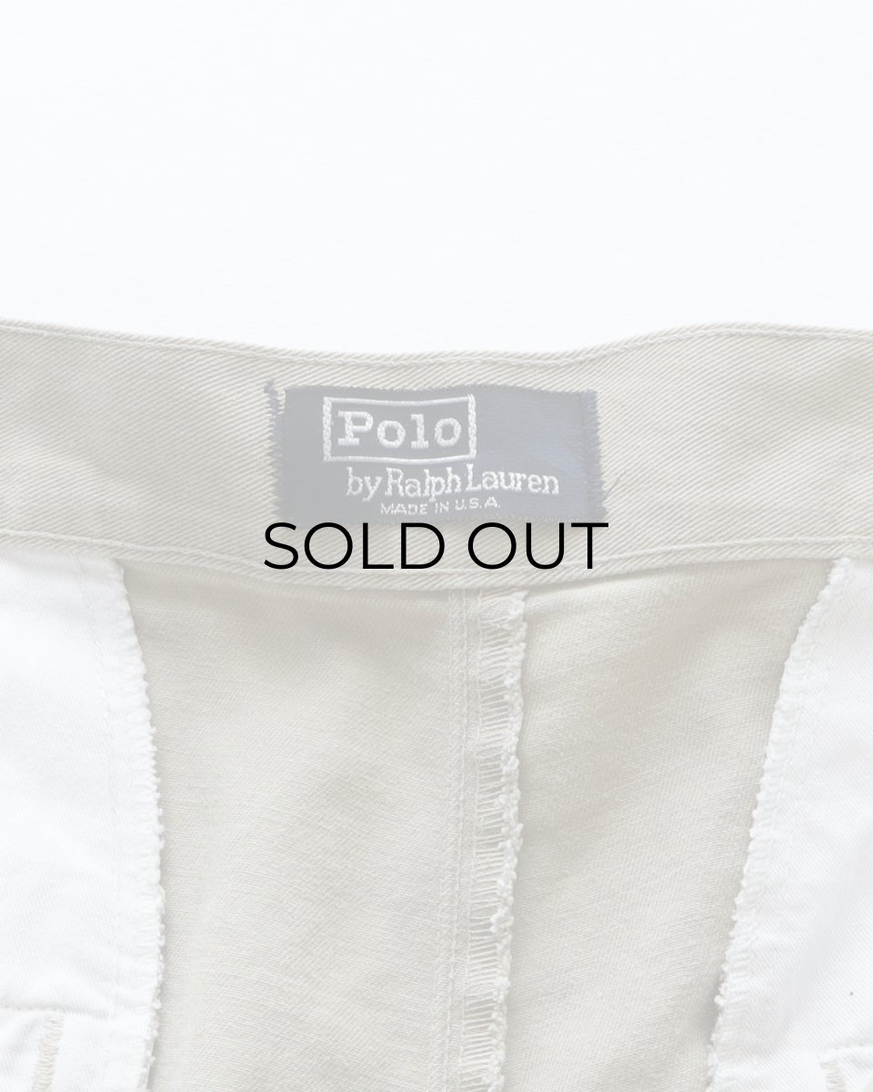 画像6: 〜90's Polo by Ralph Lauren COTTON TWILL SIDE ADJUSTER TUCK SHORTS "MADE IN USA" 【〜W32 程度】 (6)