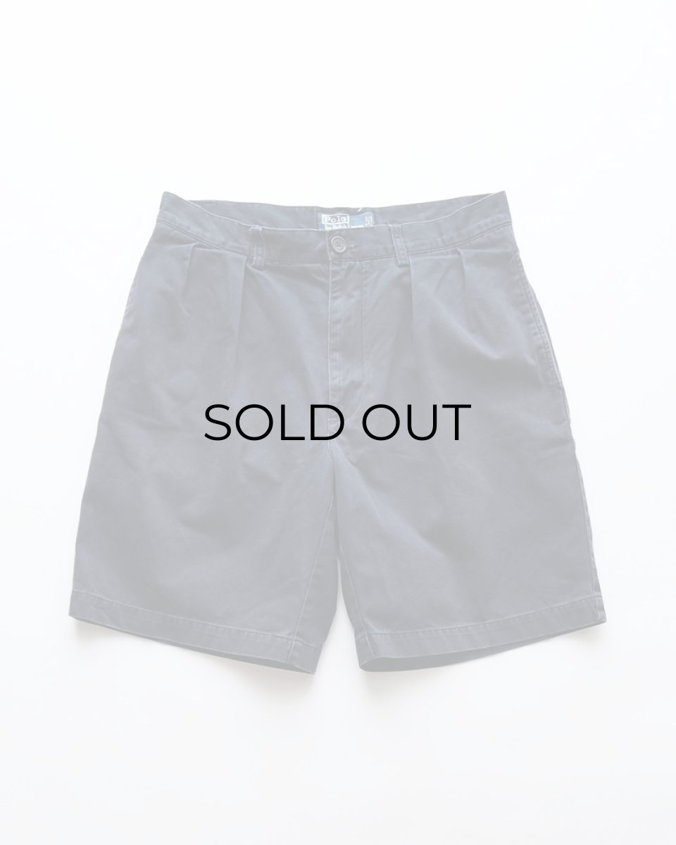 画像1: Polo by Ralph Lauren "POLO CHINO" COTTON TWILL TUCK SHORTS 【W33 程度】 (1)