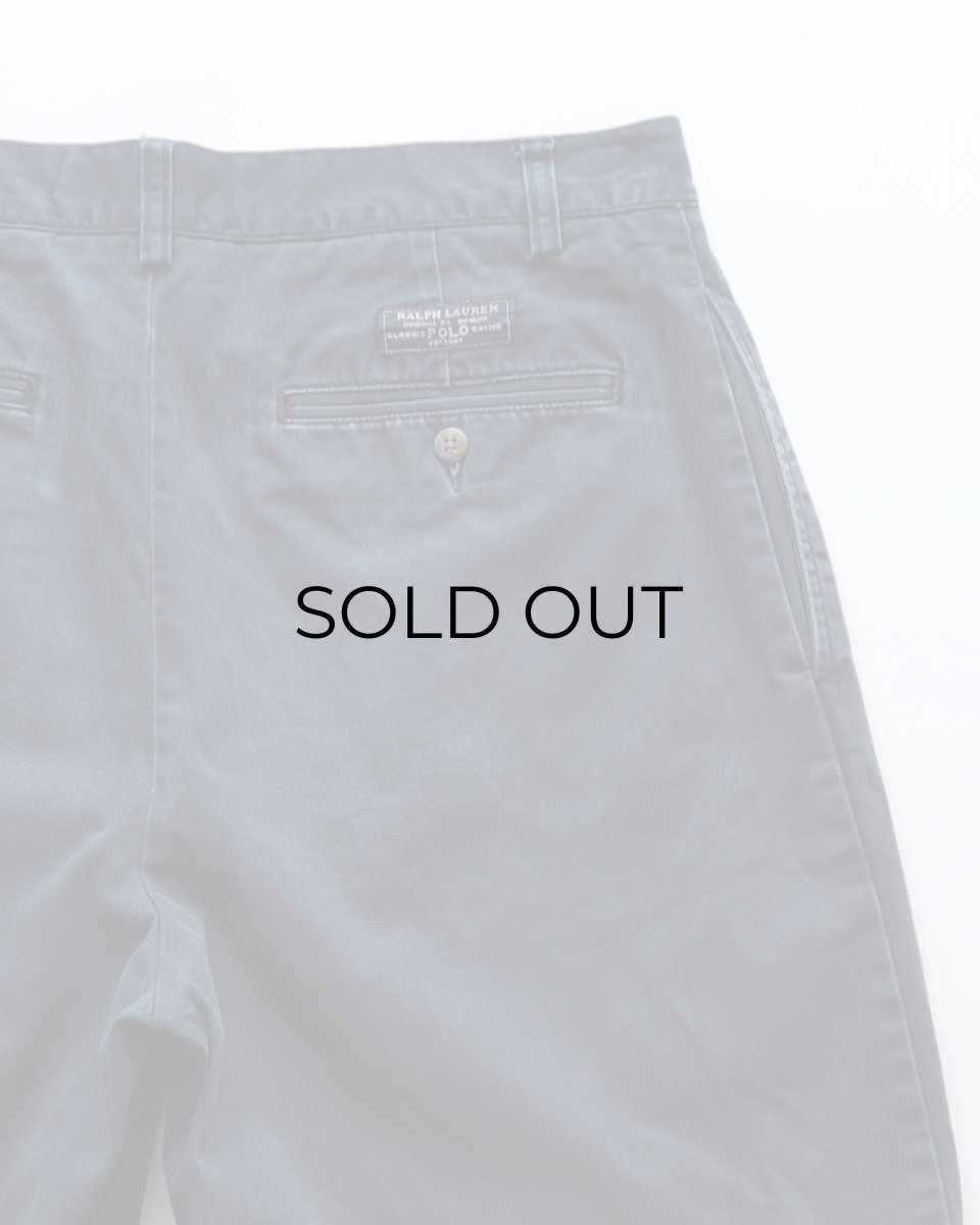 画像5: Polo by Ralph Lauren "POLO CHINO" COTTON TWILL TUCK SHORTS 【W33 程度】 (5)