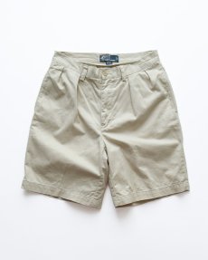 画像1: Polo by Ralph Lauren "POLO CHINO" COTTON TWILL TUCK SHORTS 【W32 程度】 (1)