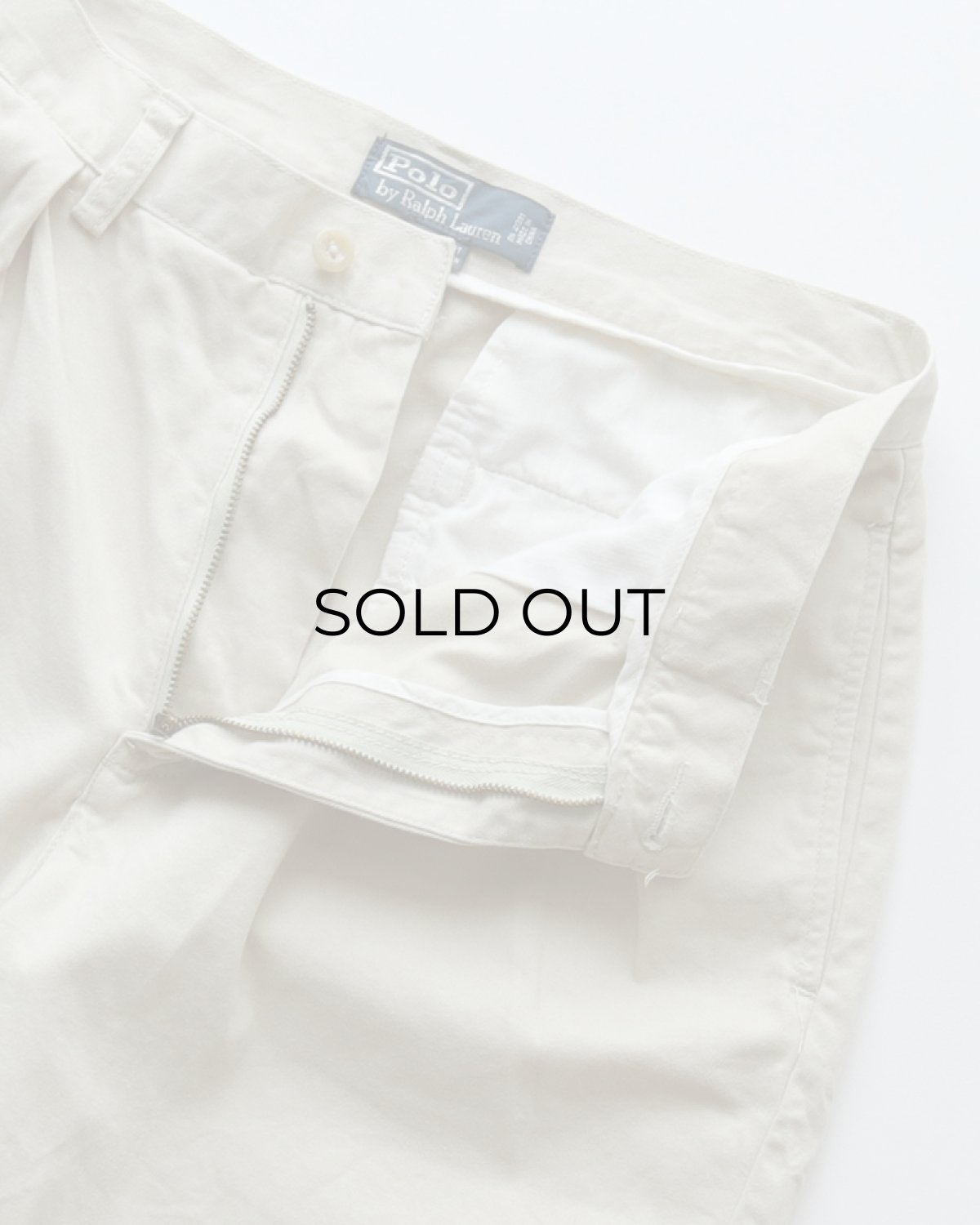 画像4: Polo by Ralph Lauren "POLO CHINO" COTTON TWILL TUCK SHORTS 【W32 程度】 (4)