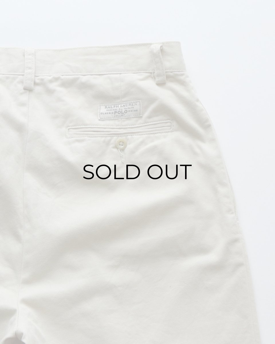 画像6: Polo by Ralph Lauren "POLO CHINO" COTTON TWILL TUCK SHORTS 【W32 程度】 (6)
