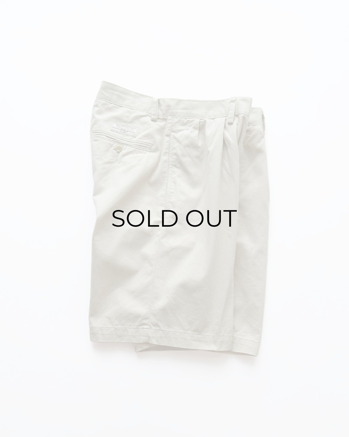 画像2: Polo by Ralph Lauren "POLO CHINO" COTTON TWILL TUCK SHORTS 【W32 程度】 (2)