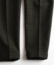 画像4: 〜60's UNKNOWN BRAND WOOL CHECK SIDE ADJUSTER TUCK DRESS SLACKS【W30 x L29 程度】 (4)