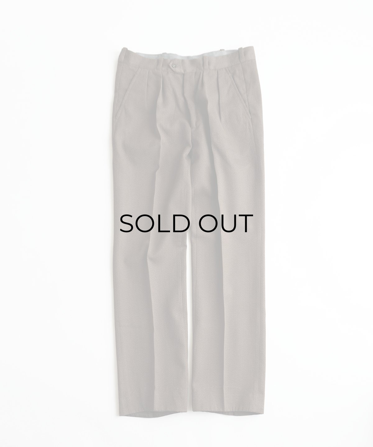 画像1: 〜70's UNKNOWN BRAND WOOL GABARDINE TUCK SLACKS【W33 x L31 程度】 (1)