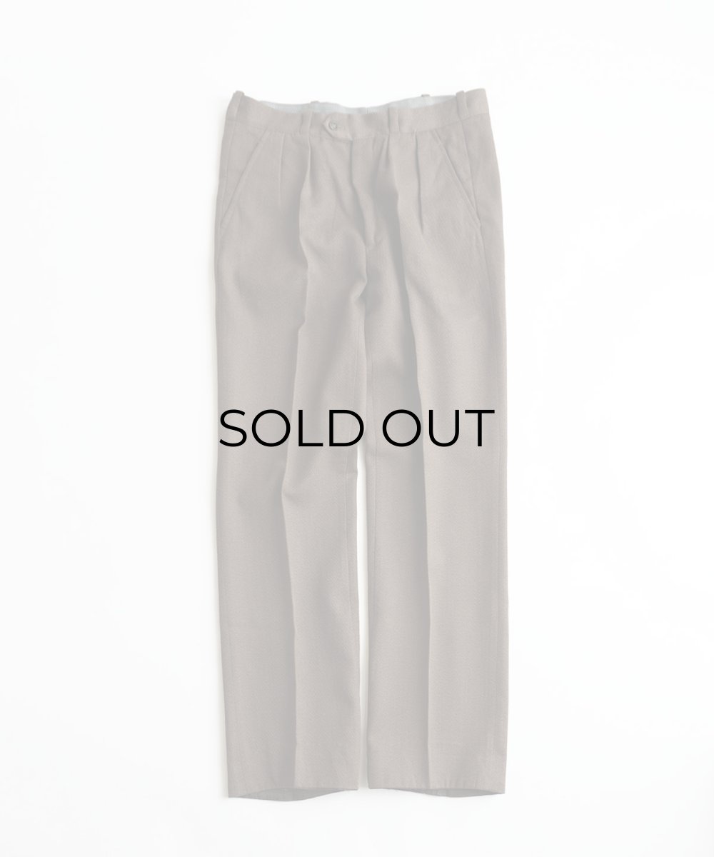 画像1: 〜70's UNKNOWN BRAND WOOL GABARDINE TUCK SLACKS【W33 x L31 程度】 (1)