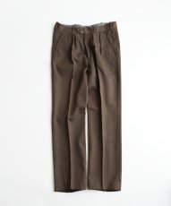 画像1: 〜70's UNKNOWN BRAND WOOL GABARDINE TUCK SLACKS【W33 x L31 程度】 (1)