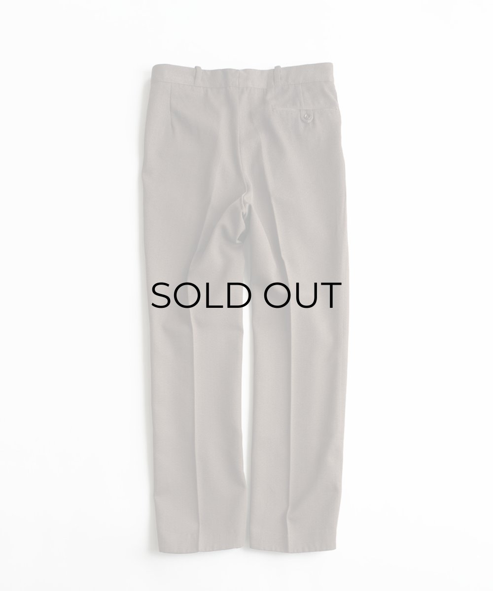 画像2: 〜70's UNKNOWN BRAND WOOL GABARDINE TUCK SLACKS【W33 x L31 程度】 (2)