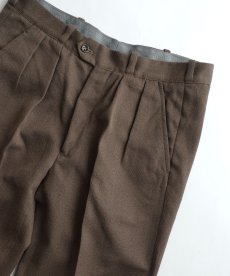 画像3: 〜70's UNKNOWN BRAND WOOL GABARDINE TUCK SLACKS【W33 x L31 程度】 (3)