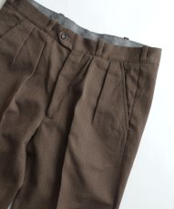 画像3: 〜70's UNKNOWN BRAND WOOL GABARDINE TUCK SLACKS【W33 x L31 程度】 (3)