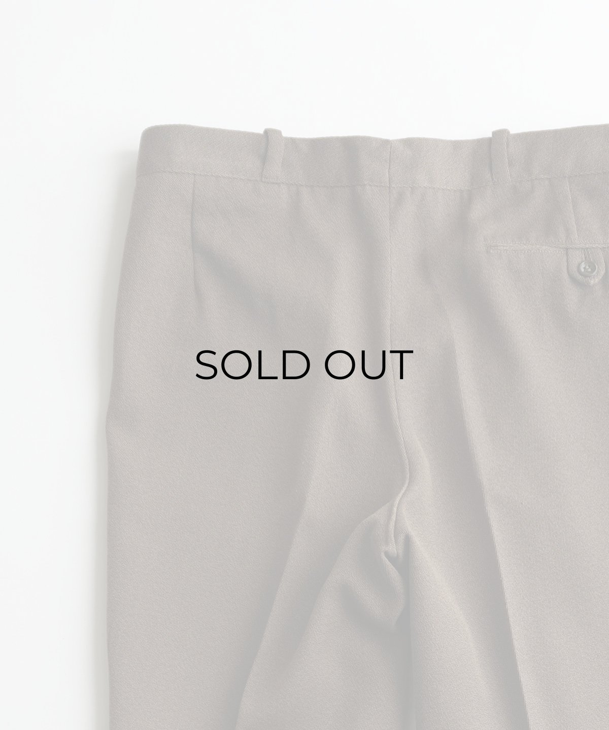 画像6: 〜70's UNKNOWN BRAND WOOL GABARDINE TUCK SLACKS【W33 x L31 程度】 (6)