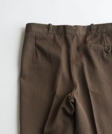 画像6: 〜70's UNKNOWN BRAND WOOL GABARDINE TUCK SLACKS【W33 x L31 程度】 (6)