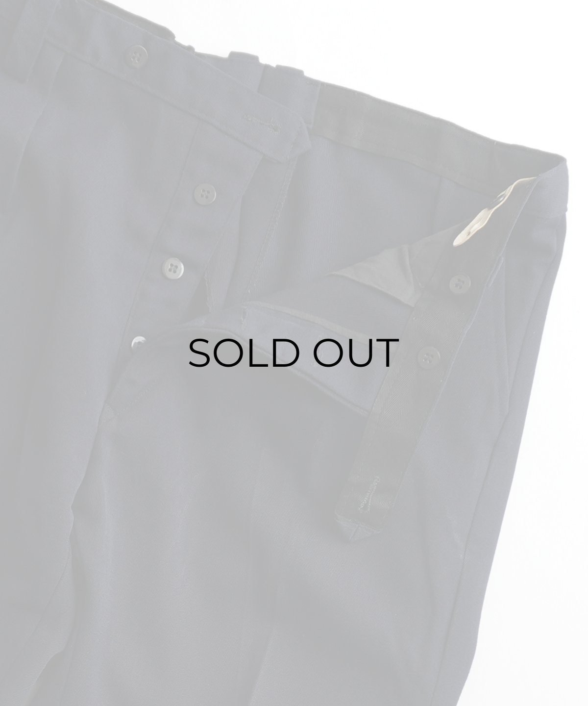 画像3: OLD UNKNOWN BRAND WOOL UNIFORM TUCK SLACKS【W34〜W36 x L30 程度】 (3)