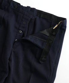 画像3: OLD UNKNOWN BRAND WOOL UNIFORM TUCK SLACKS【W34〜W36 x L30 程度】 (3)