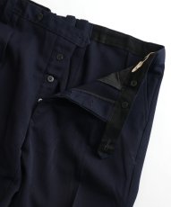 画像3: OLD UNKNOWN BRAND WOOL UNIFORM TUCK SLACKS【W34〜W36 x L30 程度】 (3)