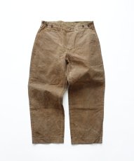 画像1: OLD FILSON WAXED COTTON CANVAS W-KNEE WORK TROUSERS "MADE IN USA"　【W35 x L29.5 程度】 (1)