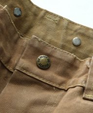 画像9: OLD FILSON WAXED COTTON CANVAS W-KNEE WORK TROUSERS "MADE IN USA"　【W35 x L29.5 程度】 (9)