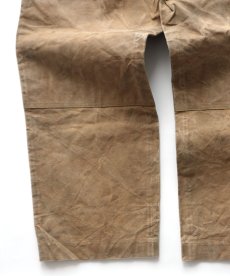 画像5: OLD FILSON WAXED COTTON CANVAS W-KNEE WORK TROUSERS "MADE IN USA"　【W35 x L29.5 程度】 (5)