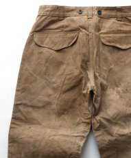 画像7: OLD FILSON WAXED COTTON CANVAS W-KNEE WORK TROUSERS "MADE IN USA"　【W35 x L29.5 程度】 (7)