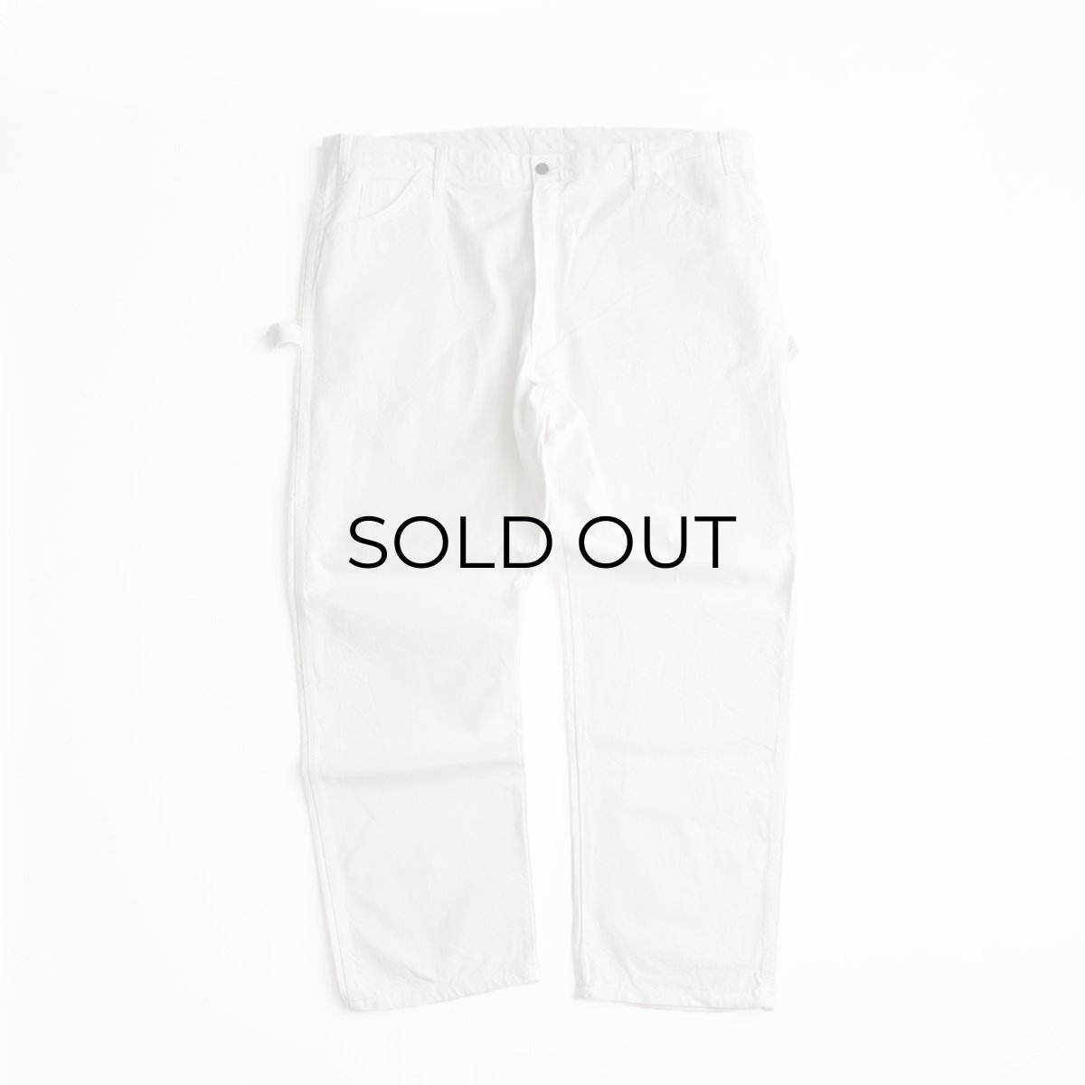 画像1: Dickies WHITE COTTON TWILL PAINTER PANTS "SHERWIN WILLIAMS" 【SIZE : W43 x L32 程度】 (1)