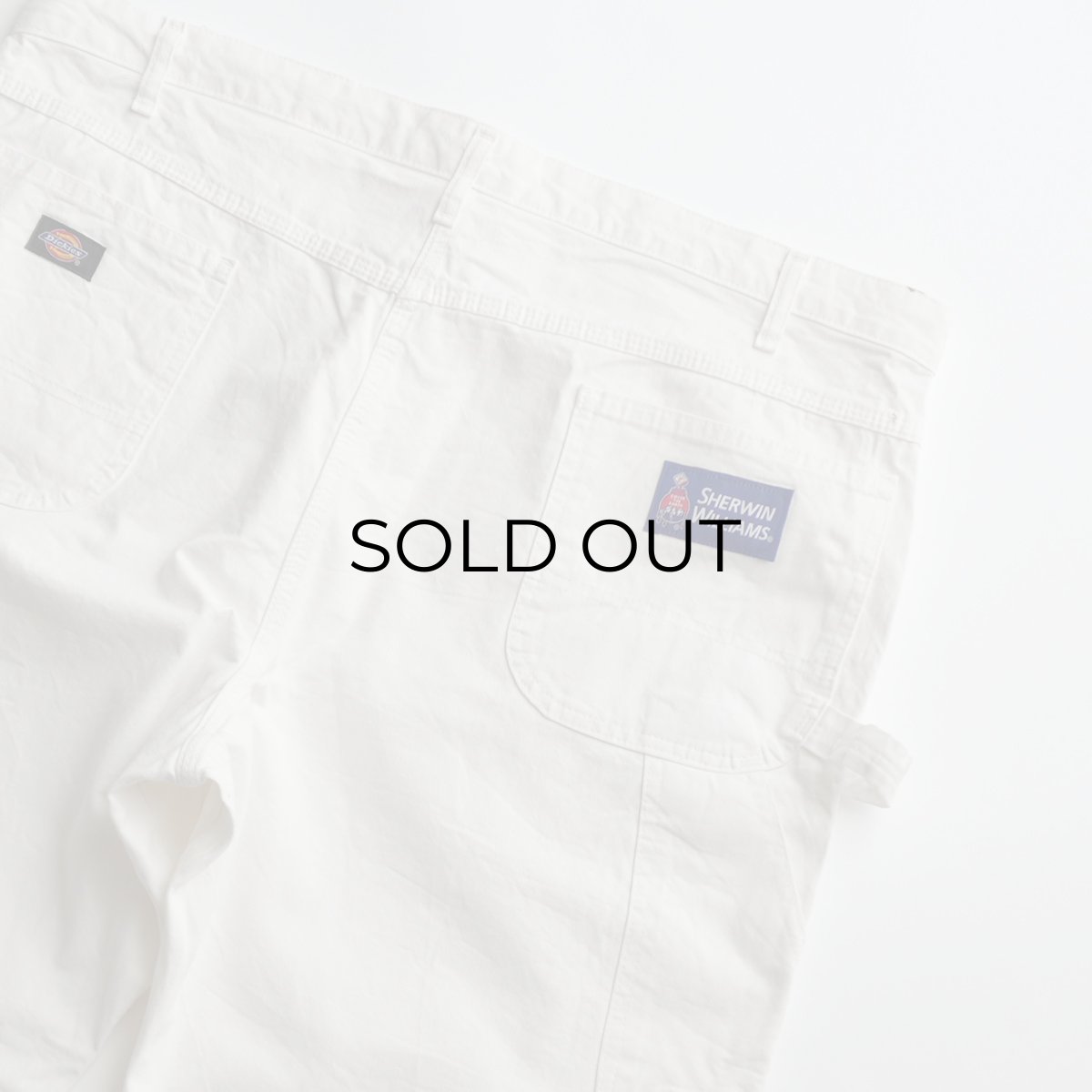 画像5: Dickies WHITE COTTON TWILL PAINTER PANTS "SHERWIN WILLIAMS" 【SIZE : W43 x L32 程度】 (5)