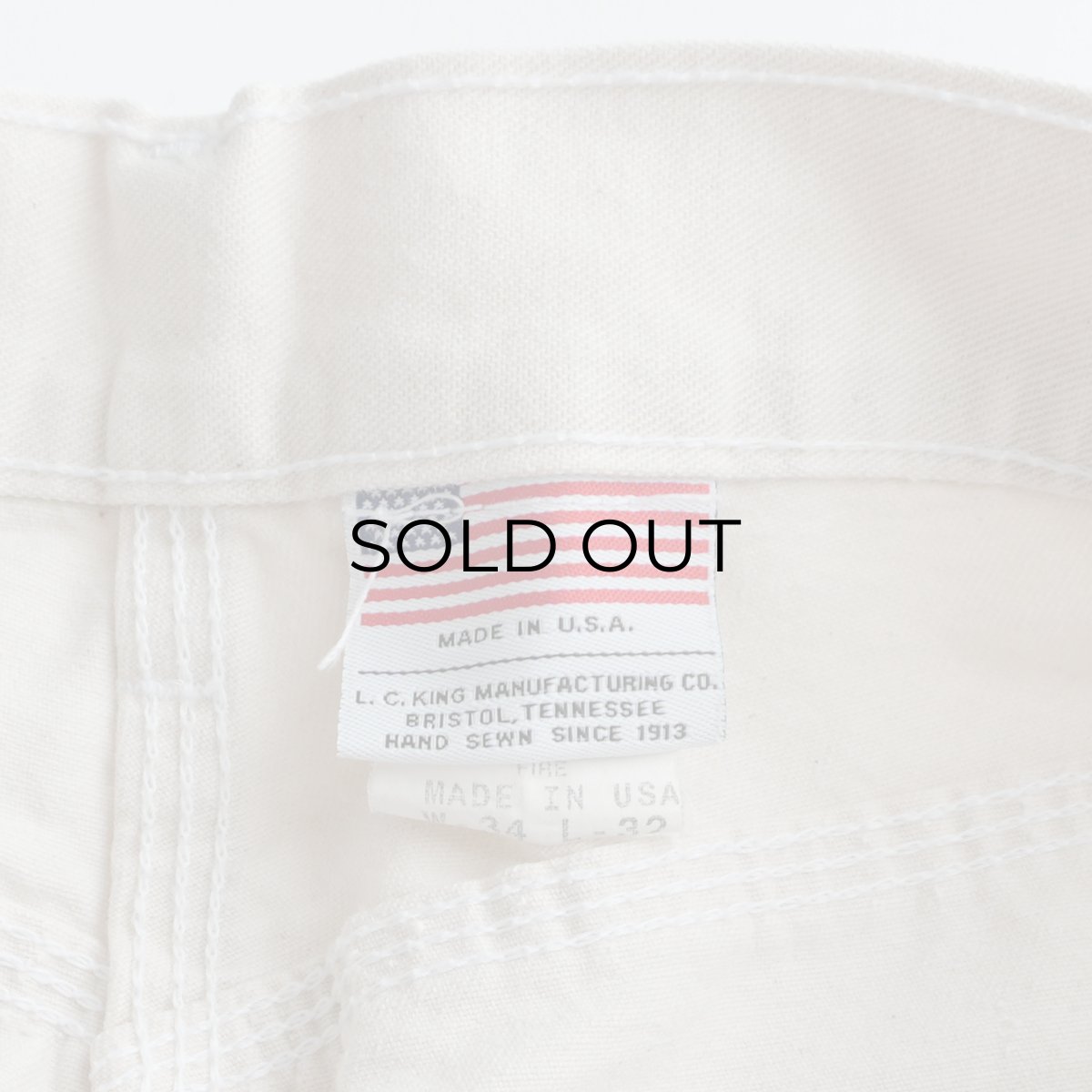 画像7: POINTER UNBLEACHED COTTON TWILL PAINTER PANTS "MADE IN USA" 【SIZE : W33 x L31 程度】 (7)