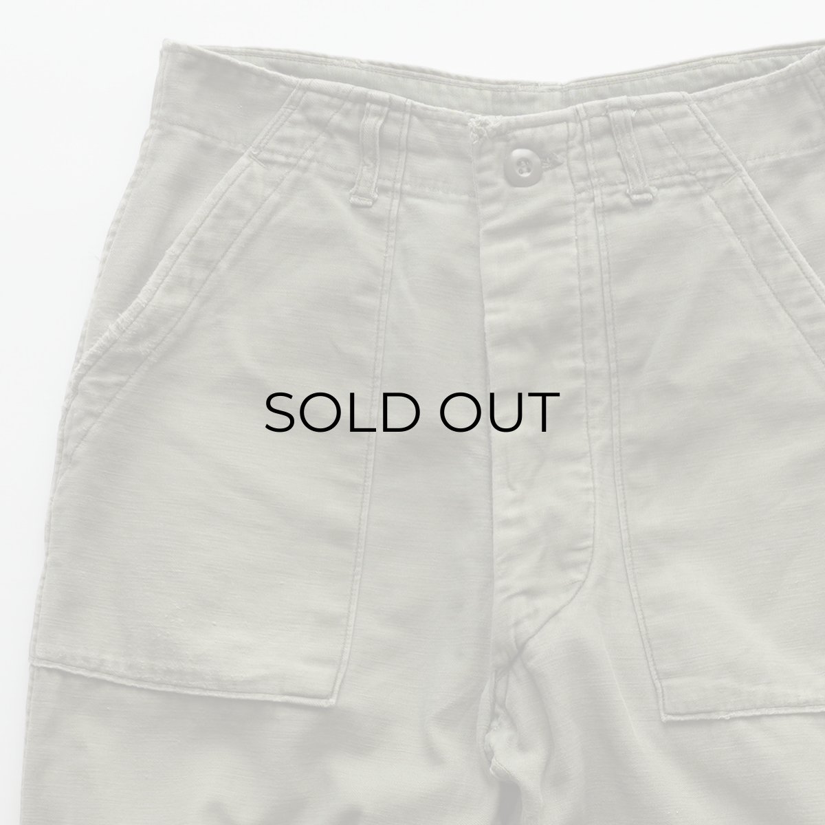 画像3: 60's US ARMY COTTON SATEEN UTILITY BAKER PANTS 【SIZE W29 x L29.5 程度】 (3)