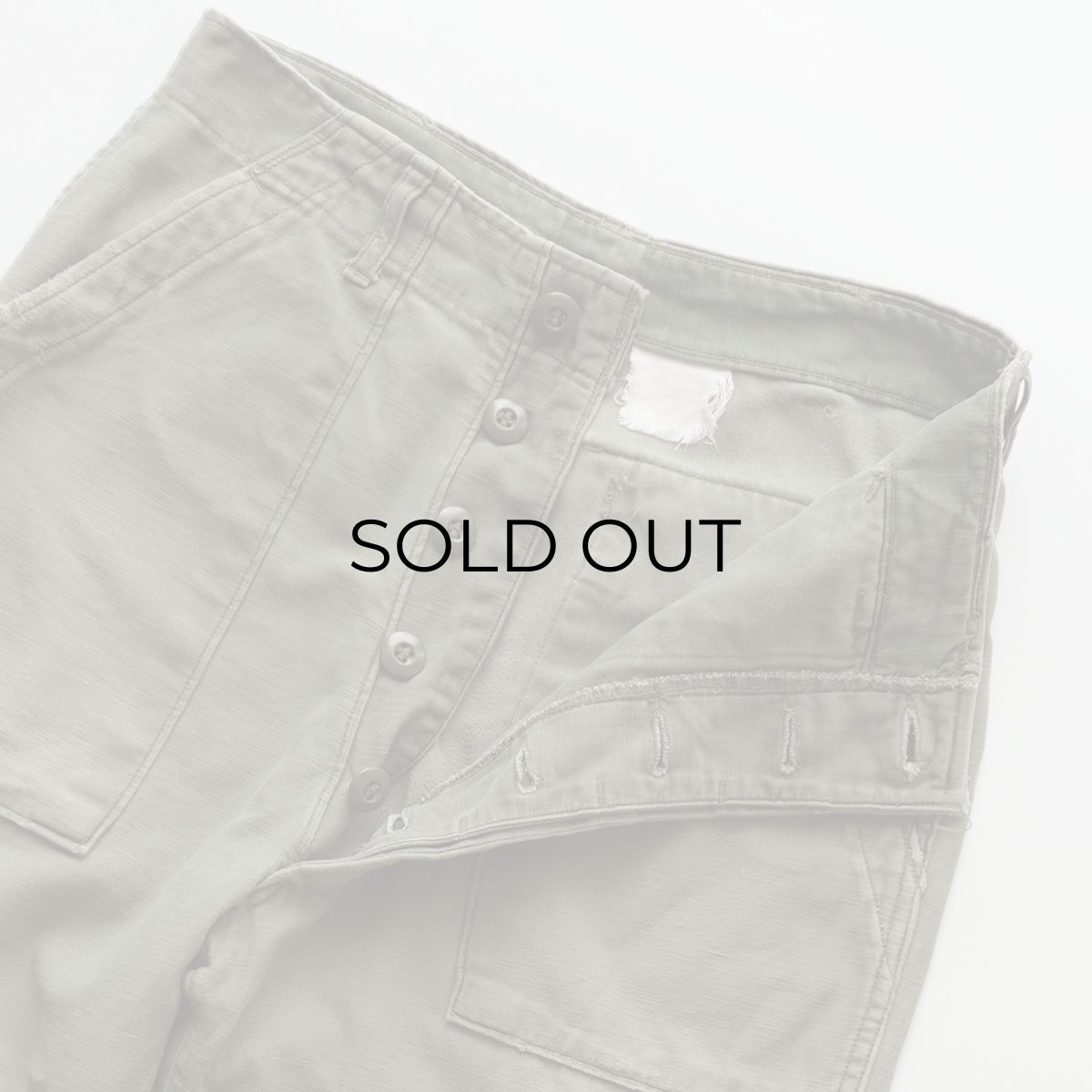 画像4: 60's US ARMY COTTON SATEEN UTILITY BAKER PANTS 【SIZE W29 x L29.5 程度】 (4)