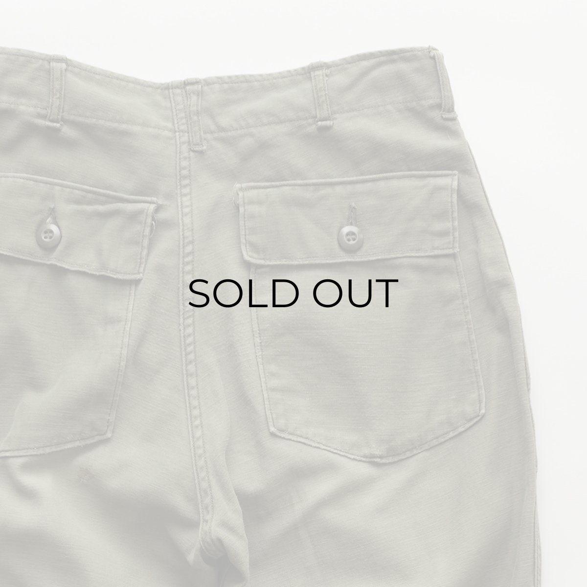 画像6: 60's US ARMY COTTON SATEEN UTILITY BAKER PANTS 【SIZE W29 x L29.5 程度】 (6)