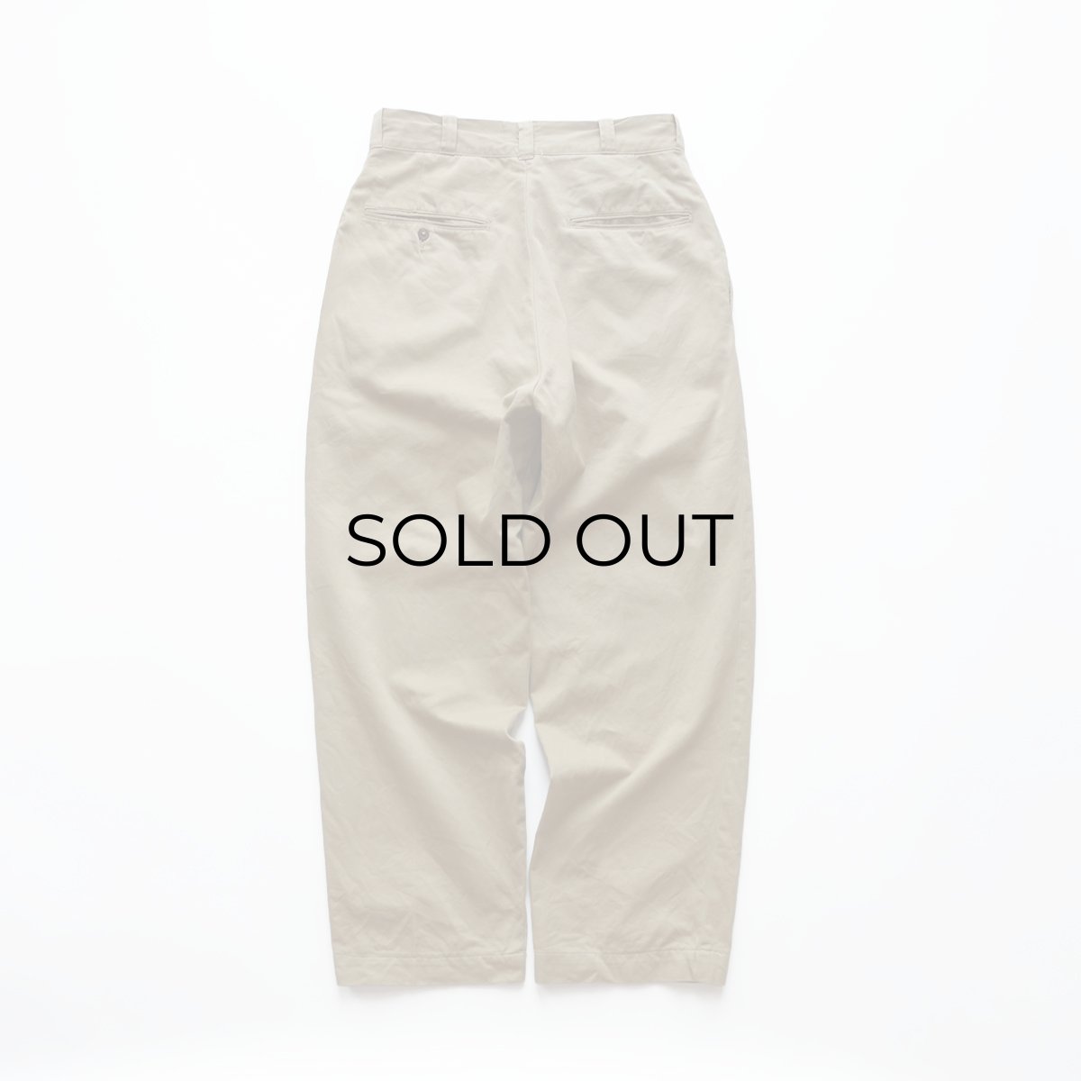 画像2: 60's US MILITARY COTTON TWILL KHAKI TROUSERS【W28 x L27 程度】 (2)