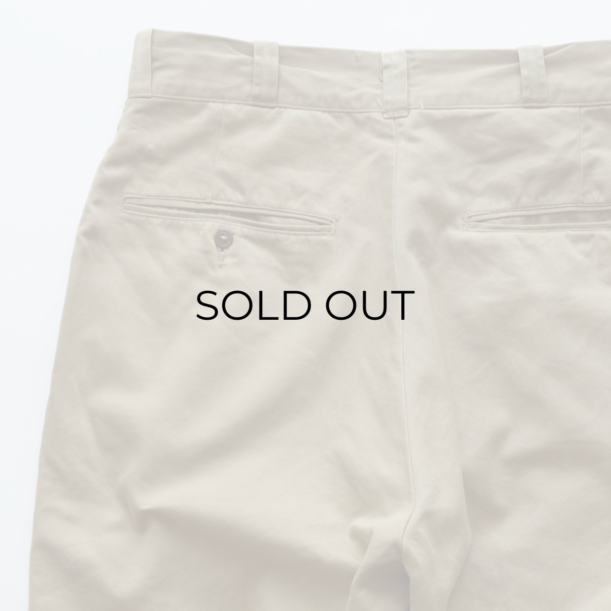 画像6: 60's US MILITARY COTTON TWILL KHAKI TROUSERS【W28 x L27 程度】 (6)