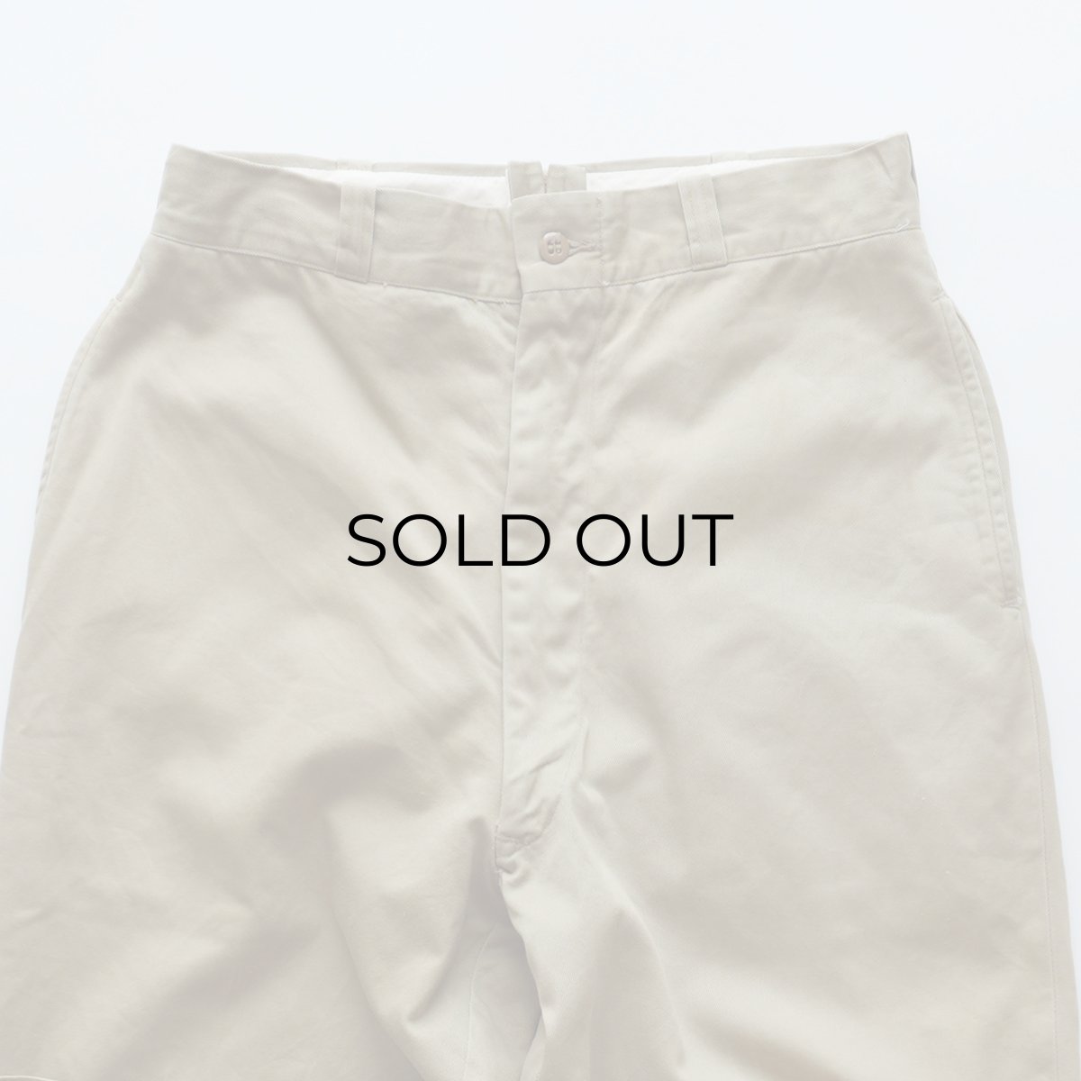 画像3: 60's US MILITARY COTTON TWILL KHAKI TROUSERS【W28 x L27 程度】 (3)