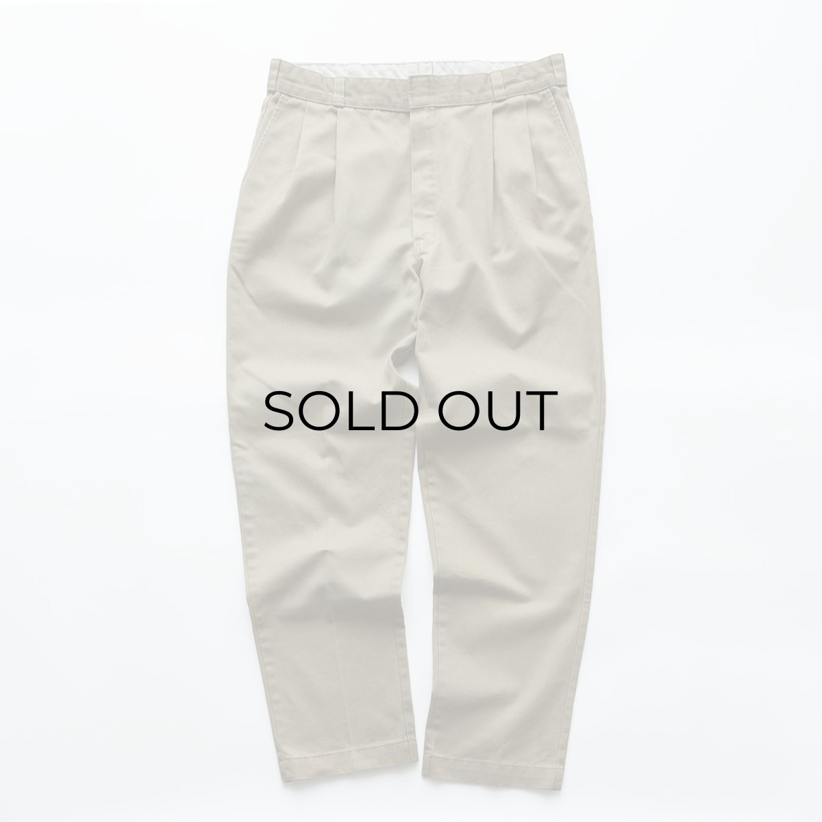 画像1: 〜80's Dickies COTTON POLYESTER TWILL TUCK WORK PANTS "MADE IN USA"【W36 x L31 程度】 (1)