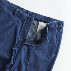 画像3: haggar COTTON DENIM NO TUCK PANTS【W38 x L32 程度】 (3)