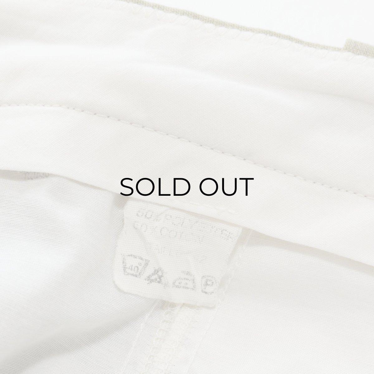 画像9: OLD UNKNOWN BRAND POLYESTER COTTON TUCK SLACKS【W33 x L28 程度】 (9)