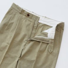 画像5: OLD UNKNOWN BRAND POLYESTER COTTON TUCK SLACKS【W33 x L28 程度】 (5)