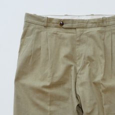 画像4: OLD UNKNOWN BRAND POLYESTER COTTON TUCK SLACKS【W33 x L28 程度】 (4)